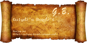 Gulyás Bogát névjegykártya
